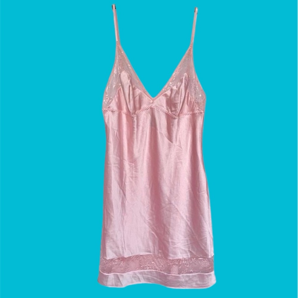 NWT VICTORIA SECRET PINK LACE TRIM NIGHTGOWN SIZE XL